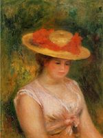 Young woman in a straw hat 1901